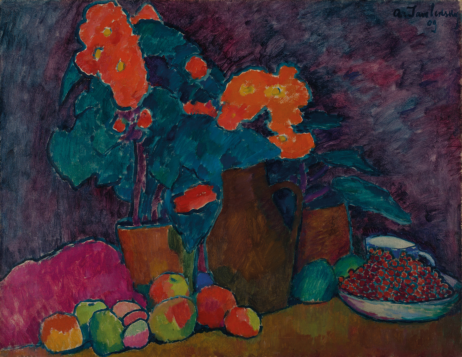 Maska (Alexej von Jawlensky, Cvetje, sadje in vrč, 1909) - Image 2