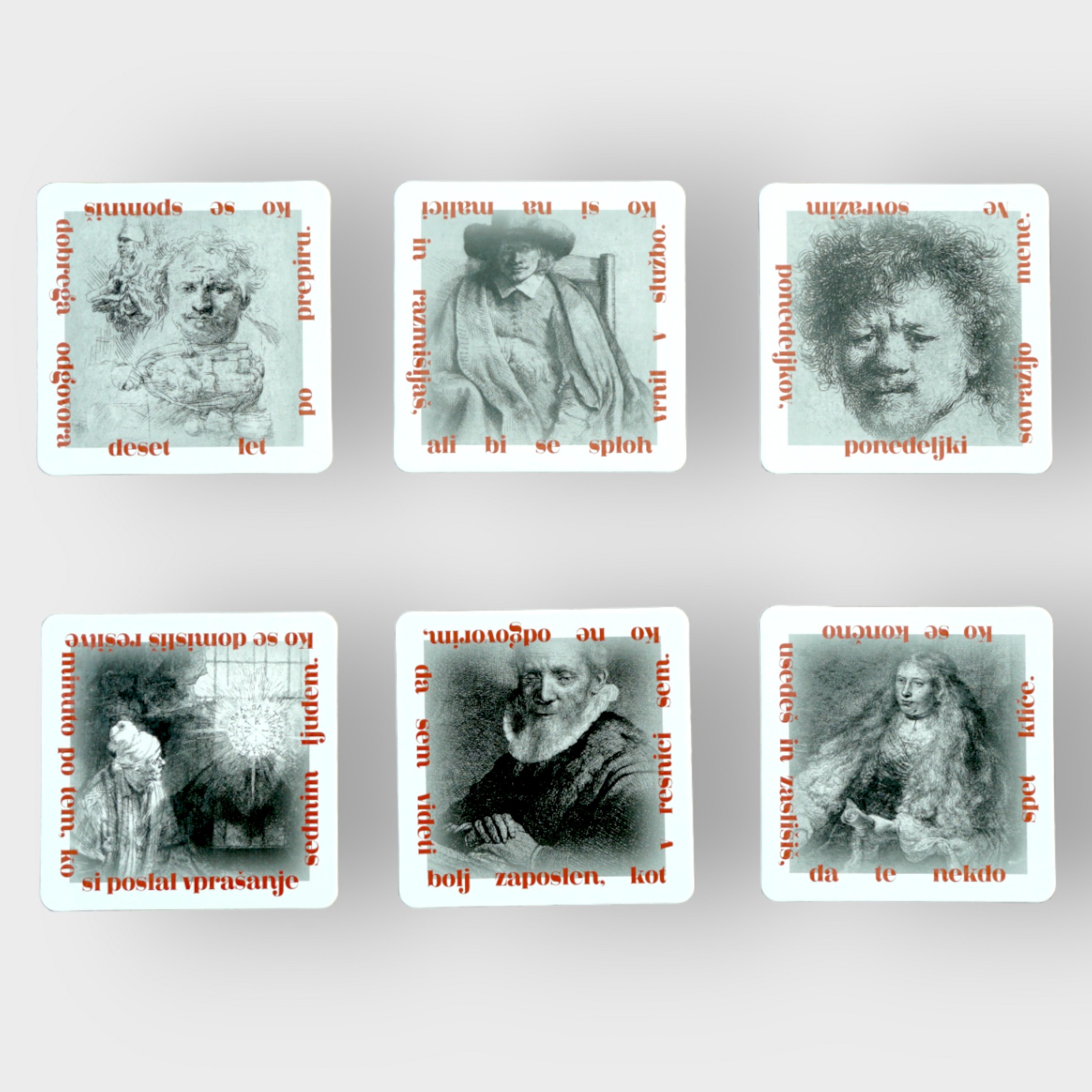Set podstavkov za kozarce, Rembrandt - Image 2